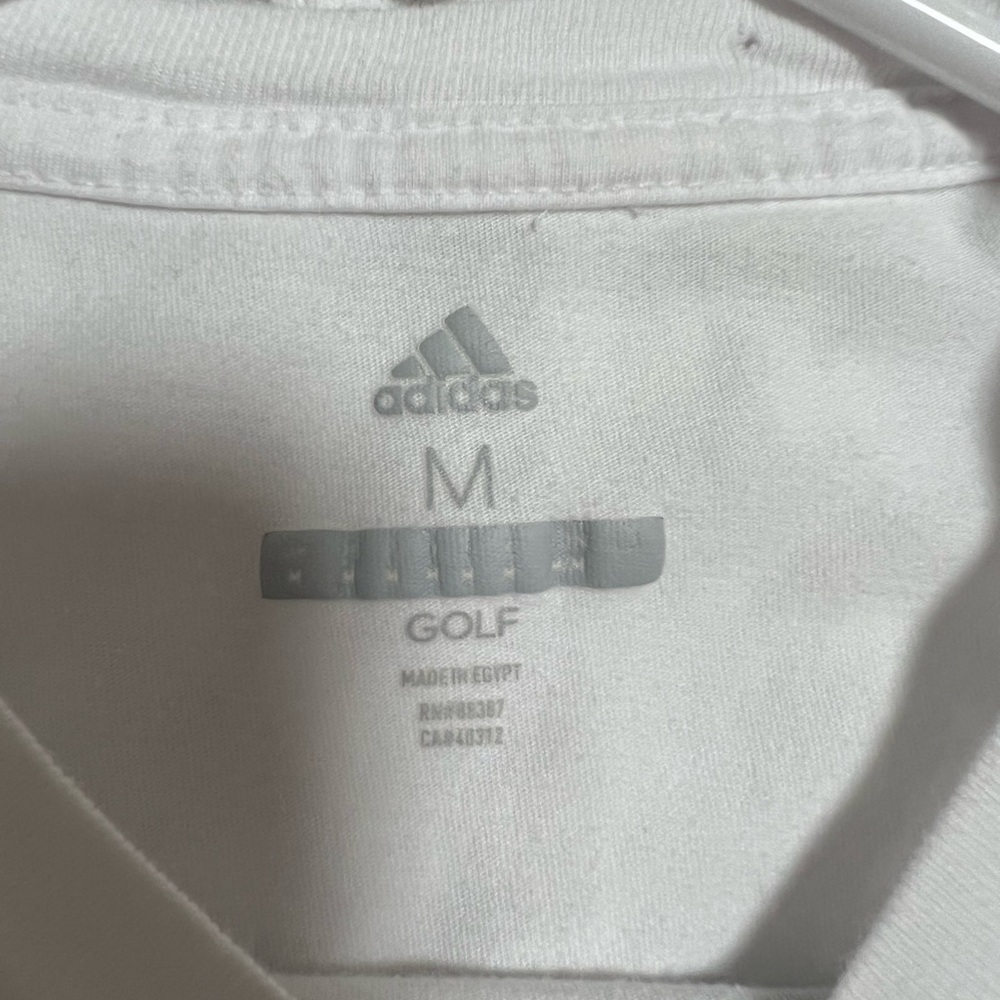 Adidas Men's Long Sleeve Golf Tee in White - Picture 5 of 8